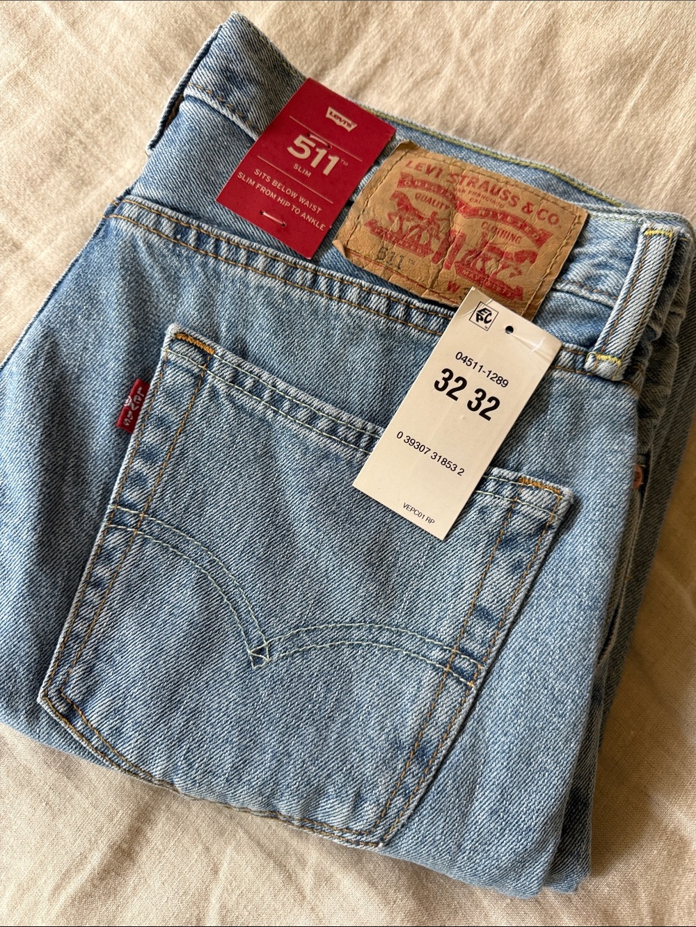 NWT Levi’s 511 Slim Fit Jeans 32x32 | Light Wash Denim